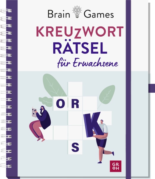 Brain Games - Kreuzworträtsel für Erwachsene - Eintragbuch HC - 144 Seiten