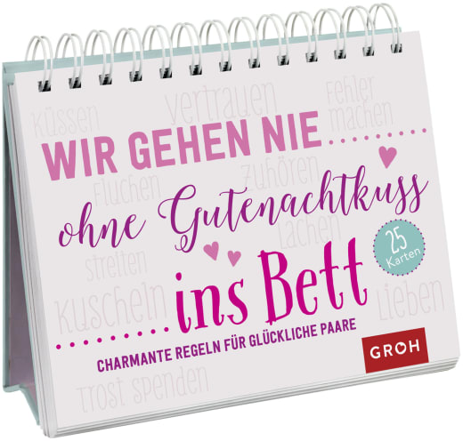 Wir gehen nie ohne Gutenachtkuss ins Bett. Charmante Regeln für glückliche Paare - Postkarten - 50 Seiten