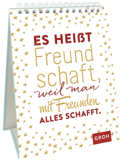 Es heißt Freundschaft, weil man mit Freunden alles schafft. - Spiralaufsteller - 48 Seiten