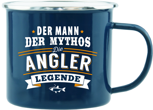 Emaille Becher / Tasse Angler "Der Mann Der Mythos" - Ossiladen I Ostprodukte Versand
