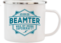 Emaille Becher / Tasse Ich bin ein Beamter "Was ist deine Superkraft?" - Ossiladen I Ostprodukte Versand