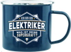 Emaille Becher / Tasse Ich bin ein Elektriker "Was ist deine Superkraft?" - Ossiladen I Ostprodukte Versand