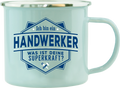Emaille Becher / Tasse Ich bin ein Handwerker "Was ist deine Superkraft" - Ossiladen I Ostprodukte Versand