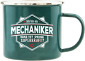 Emaille Becher / Tasse Ich bin ein Mechaniker "Was ist deine Superkraft?" - Ossiladen I Ostprodukte Versand