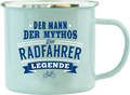Emaille Becher / Tasse Die Radfahrer Legende - "Der Mann Der Mythos" - Ossiladen I Ostprodukte Versand
