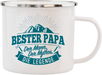 Emaille Becher / Tasse "Bester Papa" - Ossiladen I Ostprodukte Versand