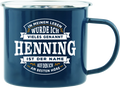 Emaille Becher / Tasse Henning ist der Name auf den ich am besten höre - Ossiladen I Ostprodukte Versand