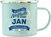 Emaille Becher / Tasse Jan Allwissender, helle Leuchte - Ossiladen I Ostprodukte Versand
