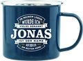 Emaille Becher / Tasse Jonas ist der Name auf den ich am besten höre - Ossiladen I Ostprodukte Versand