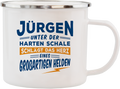 Emaille Becher / Tasse Jürgen das Herz eines großartigen Helden - Ossiladen I Ostprodukte Versand
