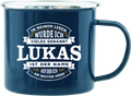 Emaille Becher / Tasse Lukas ist der Name auf den ich am besten höre - Ossiladen I Ostprodukte Versand
