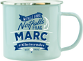 Emaille Becher / Tasse Marc, Allwissender, helle Leuchte - Ossiladen I Ostprodukte Versand