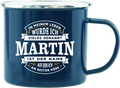 Emaille Becher / Tasse Martin ist der Name auf den ich am besten höre - Ossiladen I Ostprodukte Versand