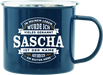 Emaille Becher / Tasse Sascha ist der Name auf den ich am besten höre - Ossiladen I Ostprodukte Versand