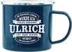 Emaille Becher / Tasse Ulrich Ich wurde vieles genannt - Ulrich ist der Name auf den ich am besten höre - Ossiladen I Ostprodukte Versand