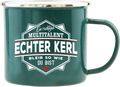 Emaille Becher / Tasse Echter Kerl "Bleib wie du bist" - Ossiladen I Ostprodukte Versand