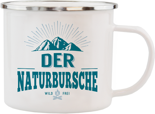 Emaille Becher / Tasse Naturbursche "Großartiger Naturbursche" - Ossiladen I Ostprodukte Versand