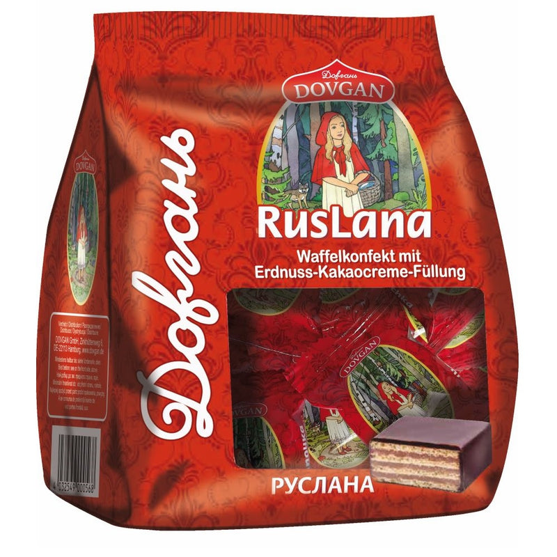 Dovgan Waffeln "Ruslana" Erdnuss Kakaocreme 200 g - Ossiladen I Ostprodukte Versand