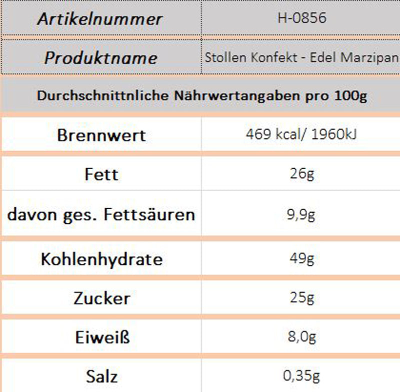 Stollen Konfekt - Edel Marzipan (Vadossi) - Ossiladen I Ostprodukte Versand