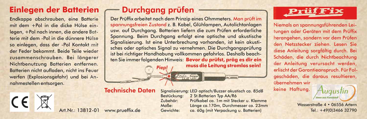 PrüfFix Durchgangsprüfer - Ossiladen I Ostprodukte Versand