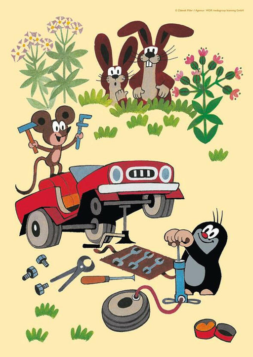 A3 Poster der kleine Maulwurf Motiv Auto 4