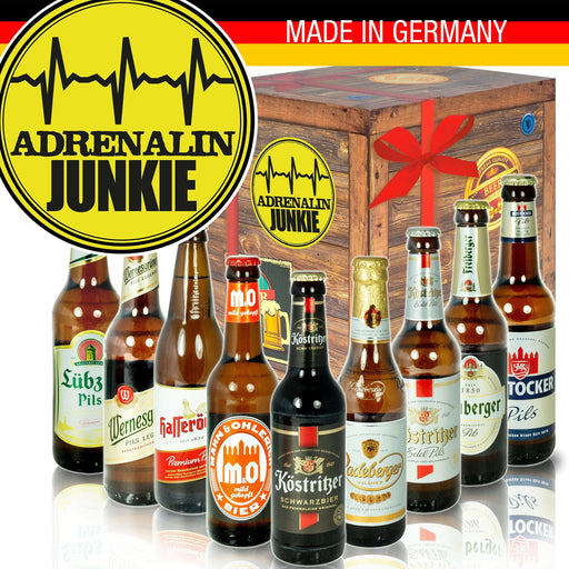 Adrenalinjunkie - Geschenkbox "Ostbiere" 9er Set - Ossiladen I Ostprodukte Versand