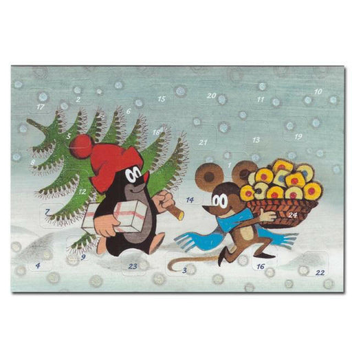 "Adventskalenderkarte "kleiner Maulwurf mit Maus"(12397)"