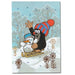 Adventskalenderkarte kleiner Maulwurf - Rodeln (12393)