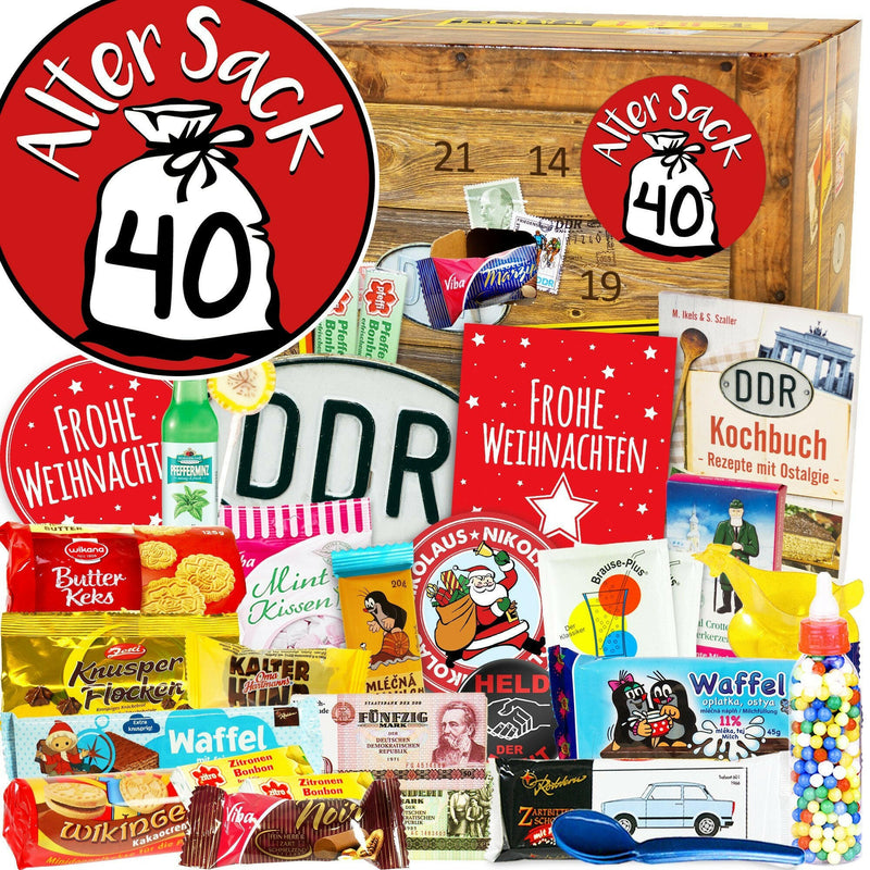 Alter Sack 40 - DDR Adventskalender - Ossiladen I Ostprodukte Versand