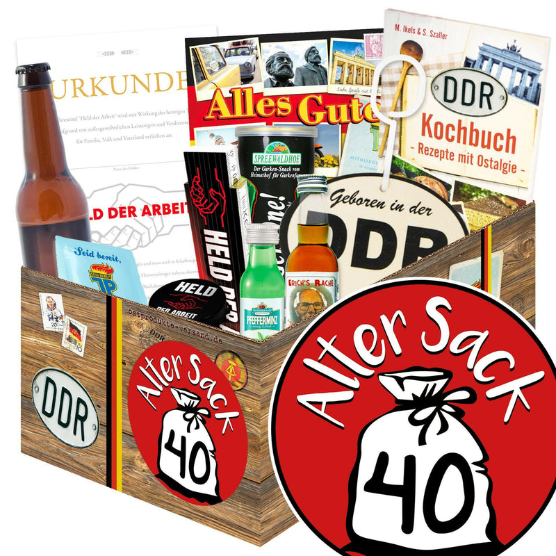 Alter Sack 40 - Geschenkset Ostpaket "Männer Box" - Ossiladen I Ostprodukte Versand