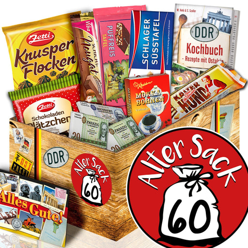 Alter Sack 60 - Geschenkset Ostpaket "Schokoladenbox M" - Ossiladen I Ostprodukte Versand
