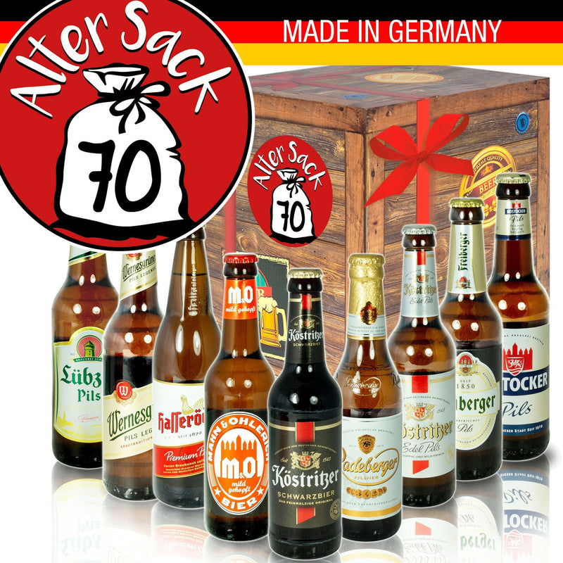 Alter Sack 70 - Geschenkbox "Ostbiere" 9er Set - Ossiladen I Ostprodukte Versand