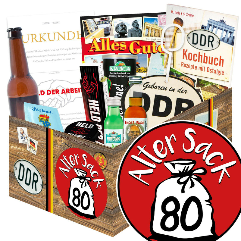 Alter Sack 80 - Geschenkset Ostpaket "Männer Box" - Ossiladen I Ostprodukte Versand