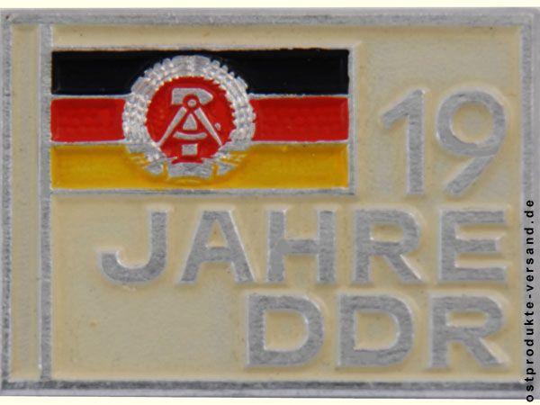Anstecker - 19 Jahre DDR - Ossiladen I Ostprodukte Versand