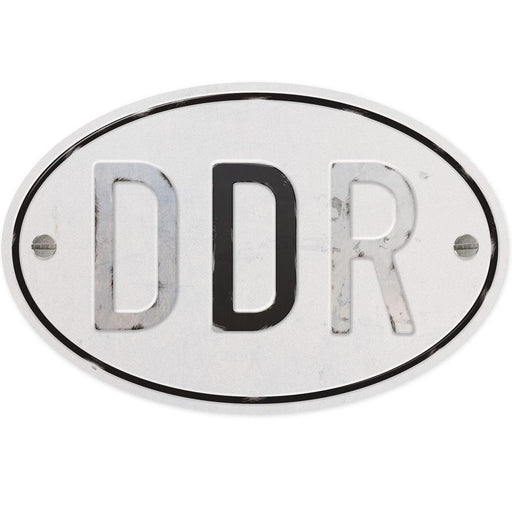 Aufkleber Schriftzug "DDR" oval 14cm - Ossiladen I Ostprodukte Versand