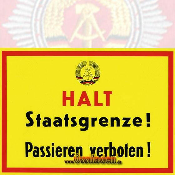 Aufkleber Staatsgrenze