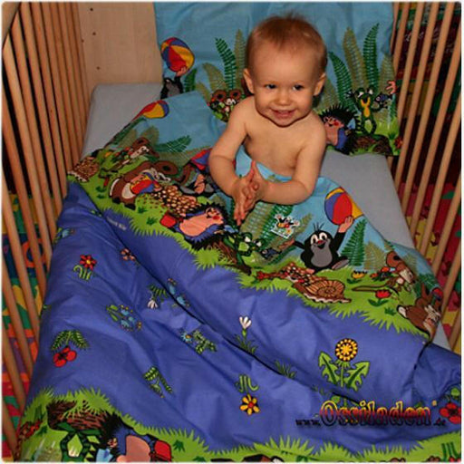 Baby-Bettwäsche Maulwurf- blau - 90x130