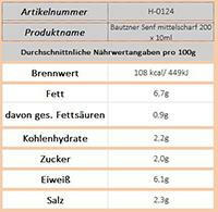 Bautzner Senf mittelscharf 200 x 10ml