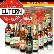 Beste Eltern der Welt - Geschenkbox "Ostbiere" 9er Set - Ossiladen I Ostprodukte Versand