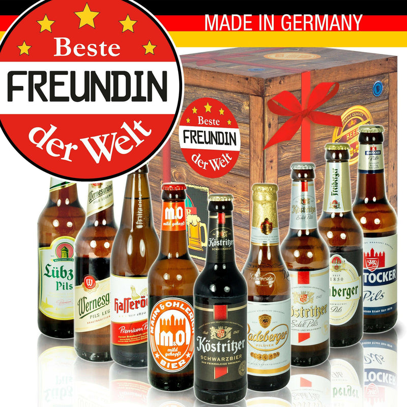 Beste Freundin - Geschenkbox "Ostbiere" 9er Set - Ossiladen I Ostprodukte Versand