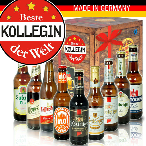 Beste Kollegin - Geschenkbox "Ostbiere" 9er Set - Ossiladen I Ostprodukte Versand