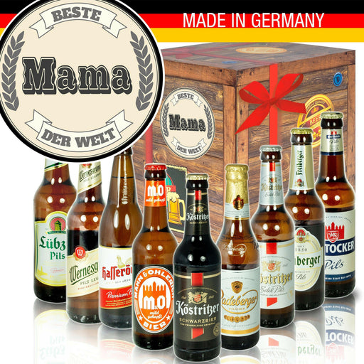 Beste Mama - Bier Geschenk "Ostbiere" 9er Set - Ossiladen I Ostprodukte Versand
