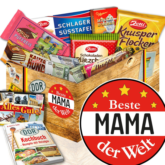 Beste Mama der Welt - Geschenkset Ostpaket "Schokoladenbox M" - Ossiladen I Ostprodukte Versand