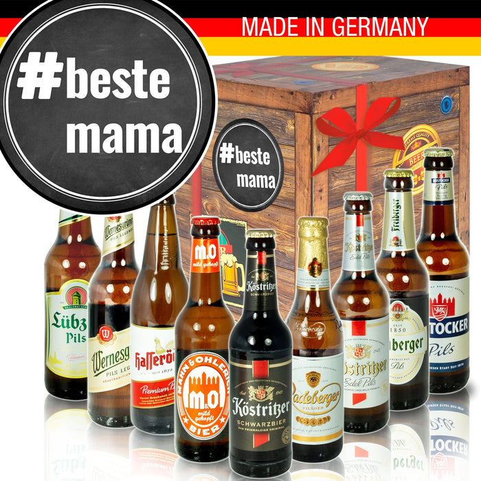 #Beste Mama - Geschenkbox "Ostbiere" 9er Set - Ossiladen I Ostprodukte Versand