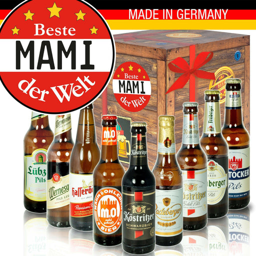 Beste Mami der Welt - Geschenkbox "Ostbiere" 9er Set - Ossiladen I Ostprodukte Versand