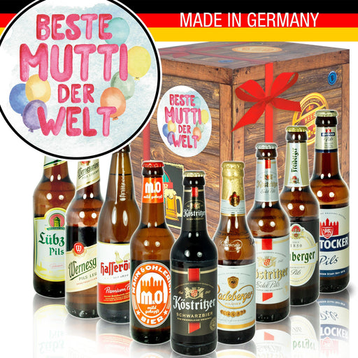 Beste Mutti - Bier Geschenk "Ostbiere" 9er Set - Ossiladen I Ostprodukte Versand