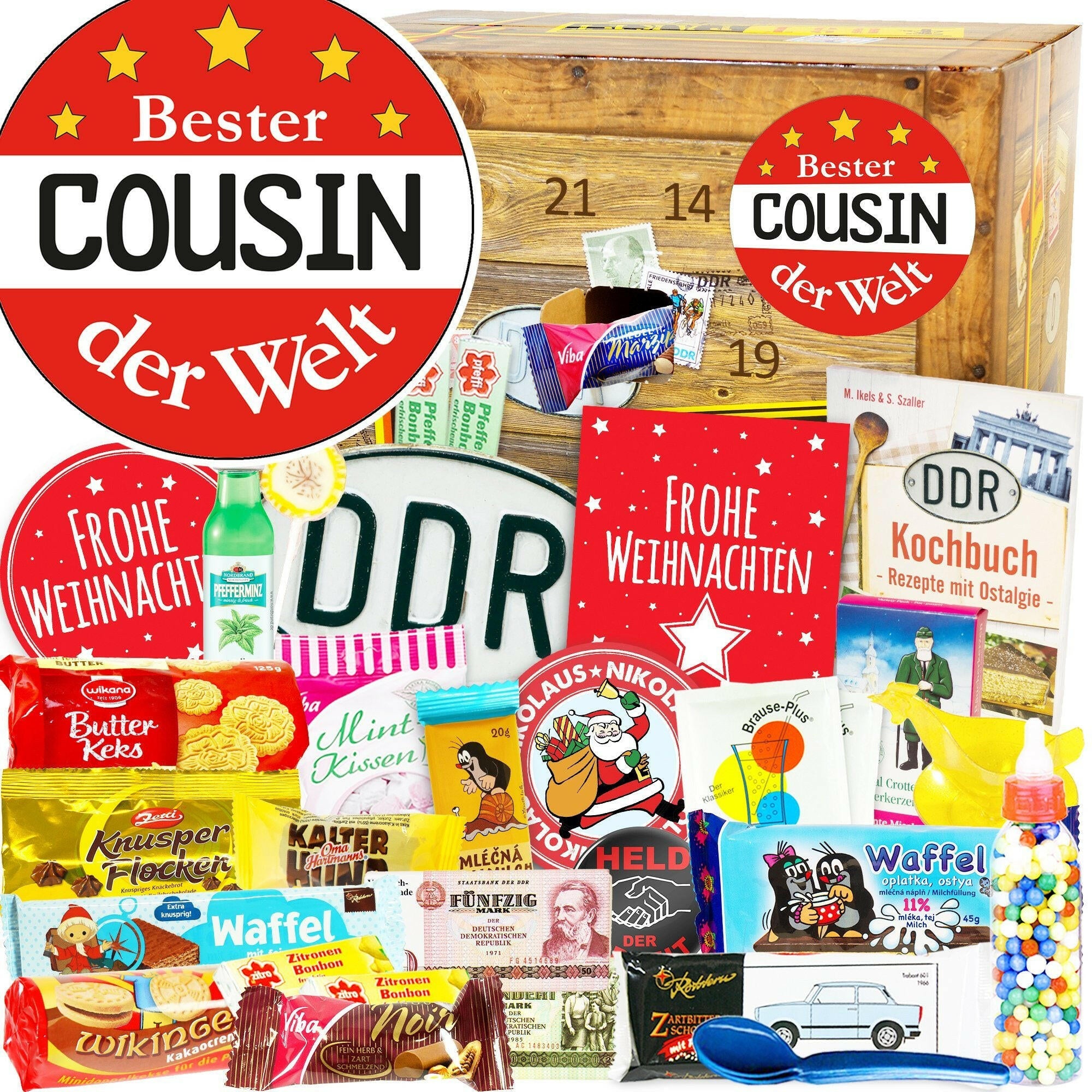 Bester Cousin - DDR Adventskalender - Ossiladen I Ostprodukte Versand