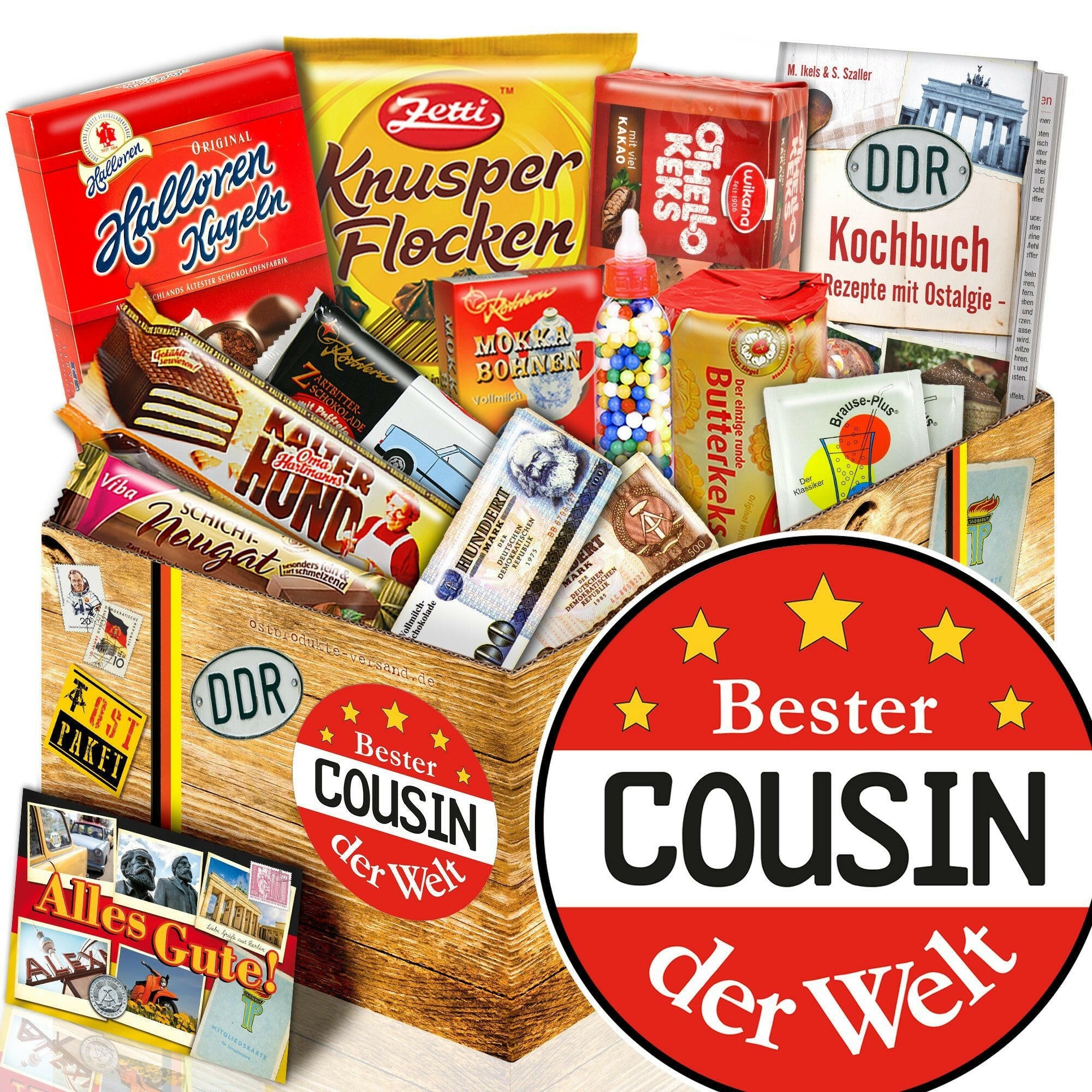Bester Cousin - Süßigkeiten Set DDR L - Ossiladen I Ostprodukte Versand