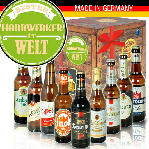 Bester Handwerker - Geschenkbox "Ostbiere" 9er Set - Ossiladen I Ostprodukte Versand