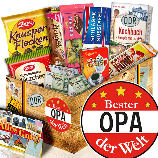 Bester Opa - Geschenkset Ostpaket "Schokoladenbox M" - Ossiladen I Ostprodukte Versand